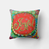 喜びのクリスマスフェスティバルメリーおもしろいと明るい クッション (裏面)