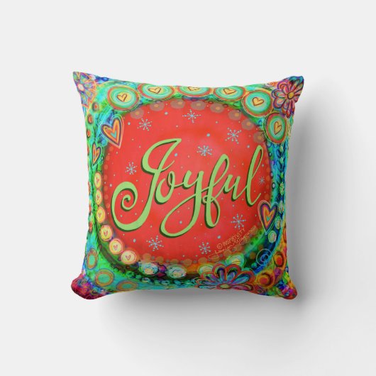 喜びのクリスマスフェスティバルメリーおもしろいと明るい クッション (正面)