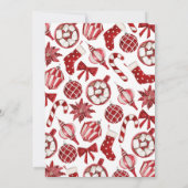 喜びのクリスマスベビーシャワーの小さな束 招待状 (裏面)