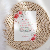 喜びのクリスマスベビーシャワーの小さな束 招待状