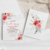 喜びのクリスマスベビーシャワーの小さな束 招待状