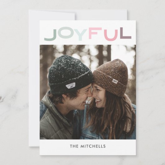 喜びのクリスマス写真 シーズンカード (正面)