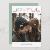 喜びのクリスマス写真 シーズンカード (正面/裏面)