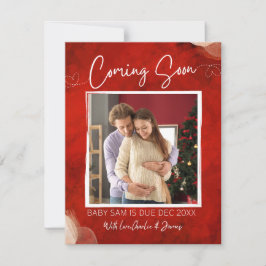 喜びのクリスマス妊娠発表の束 シーズンカード