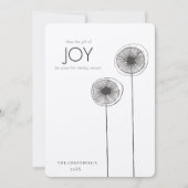 喜びのクリスマス家族の休日の写真カードのギフト シーズンカード (正面)