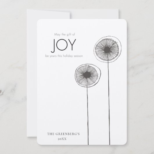 喜びのクリスマス家族の休日の写真カードのギフト シーズンカード (正面)