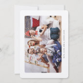 喜びのクリスマス家族の休日の写真カードのギフト シーズンカード (裏面)