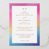 喜びのグラデーション結婚式招待状 箔招待状 (正面)