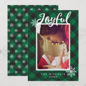 喜びのグリーンバッファロープレイド写真カード シーズンカード (正面/裏面)