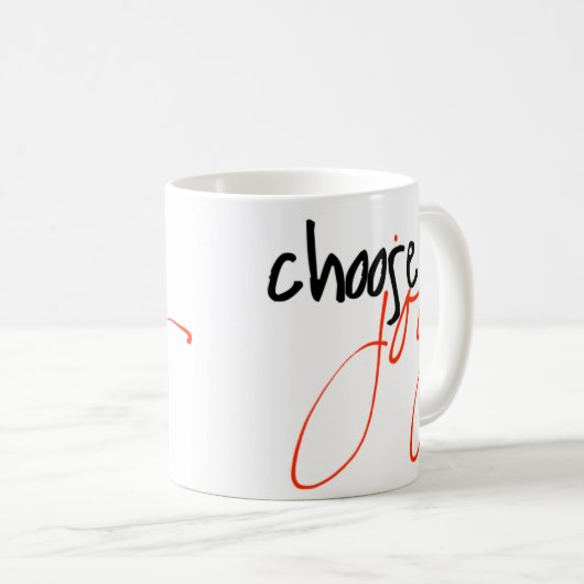 喜びのコーヒー・マグを選んで下さい コーヒーマグカップ (正面右)