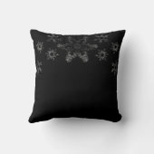 喜びのサンタの黒いクリスマスは枕を言い表わします クッション (裏面)