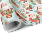 喜びのサンタ・クリスマスラッピング紙 ラッピングペーパー (ロールコーナー)