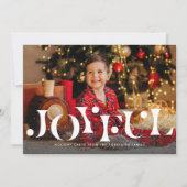 喜びのシンプルな写真1枚 赤 シーズンカード (正面)