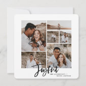 喜びのシンプルエレガントのフ数々のォトクリスマスカード シーズンカード (正面)