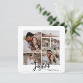 喜びのシンプルエレガントのフ数々のォトクリスマスカード シーズンカード (スタンド正面)