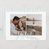 喜びのシンプルエレガントのフ数々のォトクリスマスカード シーズンカード (正面/裏面)