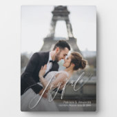 喜びのスクリプト卓上イーゼル写真 フォトプラーク (正面)