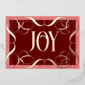 喜びのスクローリーフレーム 箔シーズンカード (正面)