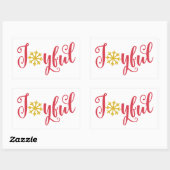 喜びのステッカー – 陽気なホリデービニールデカール 長方形シール (シート)