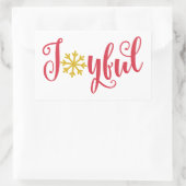 喜びのステッカー – 陽気なホリデービニールデカール 長方形シール (バッグ)