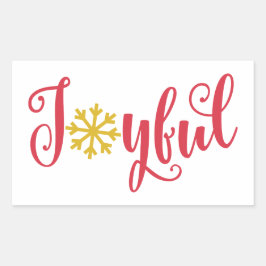 喜びのステッカー – 陽気なホリデービニールデカール 長方形シール
