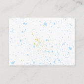 喜びのスプラッシュ:水の色ベビーシャワー エンクロージャーカード (裏面)