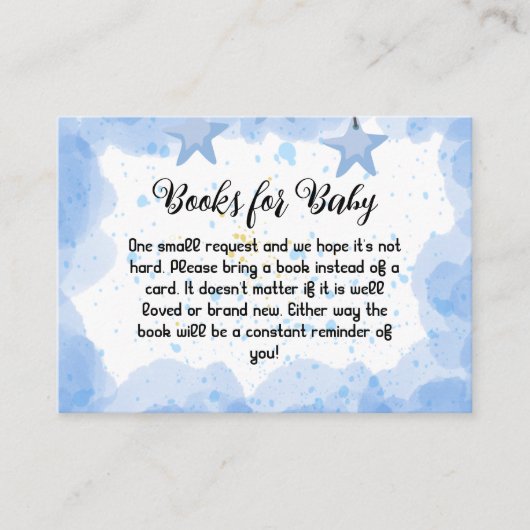 喜びのスプラッシュ:水の色ベビーシャワー エンクロージャーカード (正面)