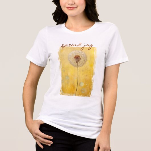 喜びのタンポポを広める トライブレンドTシャツ (正面)