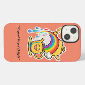 “喜びのティーポット虹の喜び” iPhoneケース (裏面横)