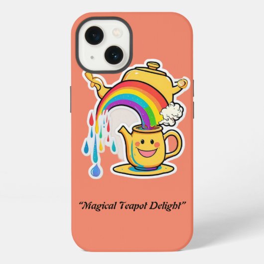 “喜びのティーポット虹の喜び” iPhoneケース (裏面)