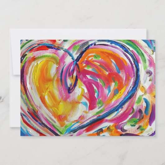 喜びのハートの招待状 招待状 (正面)