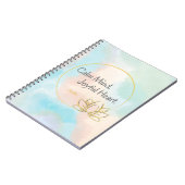 喜びのハート前向きマインドフル仏引用文 ノートブック (左側)