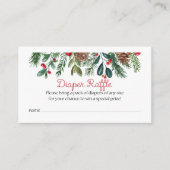 喜びのバンドルのクリスマスベビーシャワーおむつラッフル エンクロージャーカード (正面)