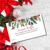 喜びのバンドルのクリスマスベビーシャワーおむつラッフル エンクロージャーカード