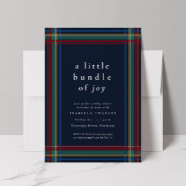 喜びのバンドルクラシッククリスマスベビーシャワー 招待状