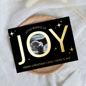 喜びのバンドル妊娠発表クリスマス 箔シーズンカード