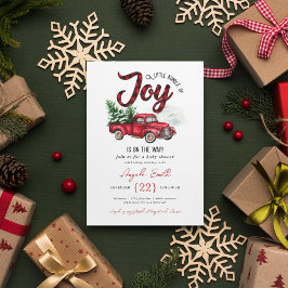 喜びのバンドル赤い格子模様の赤いシャワー招待状 招待状