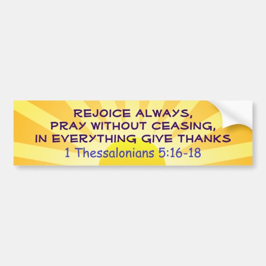 喜びのバンパーステッカー バンパーステッカー (正面)