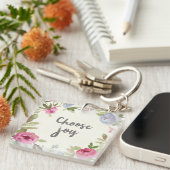 喜びのパステルの花柄を選んで下さい キーホルダー (正面右)
