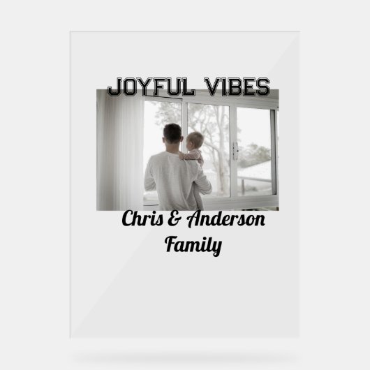 喜びのビーブ父の息子の家族クリスマスの休日p アクリルサイン (正面)