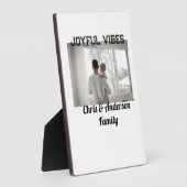 喜びのビーブ父の息子の家族クリスマスの休日p フォトプラーク (側面)