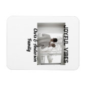 喜びのビーブ父の息子の家族クリスマスの休日p マグネット (横)