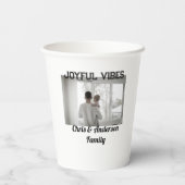 喜びのビーブ父の息子の家族クリスマスの休日p 紙コップ (裏面)