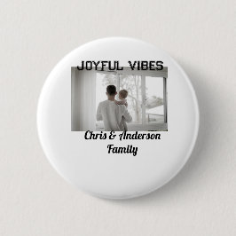 喜びのビーブ父の息子の家族クリスマスの休日p 缶バッジ