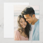 喜びのピンクのカジュアルフォト 招待状 (正面/裏面)