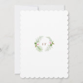 喜びのピンクのハイビスカスの赤ちゃんシャワーの小さな束 招待状 (裏面)