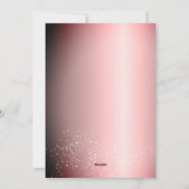 喜びのピンクメタリックスクリプトクリスマスツリーファミリー シーズンカード (裏面)