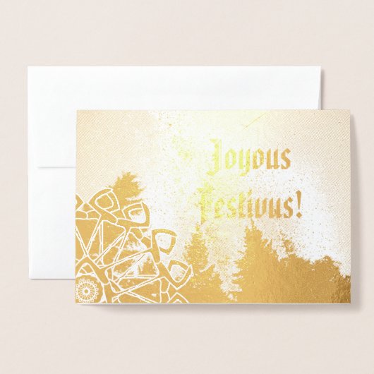 喜びのフェスティヴァス実在ク 箔カード (封筒付き正面)