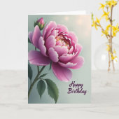 喜びのフクシアの花びらのカード カード (黄色い花)