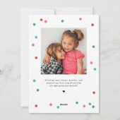 喜びのフレーム編集可能カラー新年カード シーズンカード (裏面)